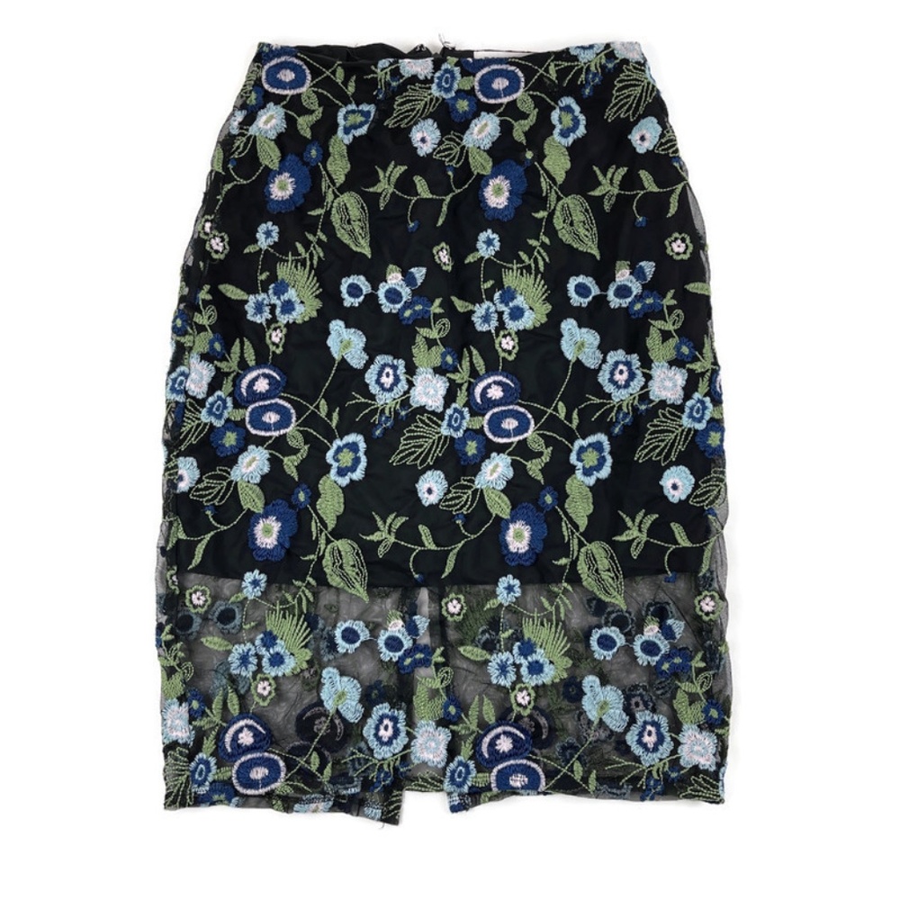 BCBG Generation Womens Skirt, Black Floral 6